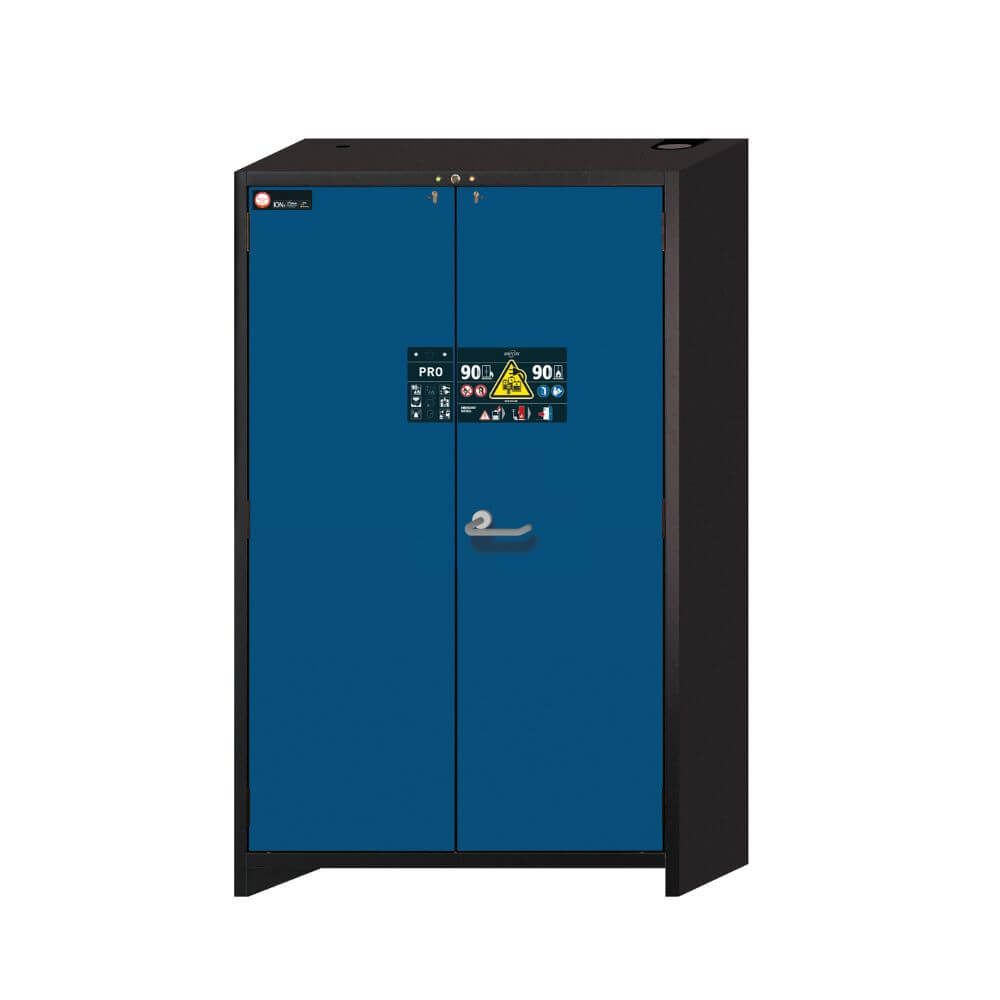 SAFETY STORAGE CABINET FOR LITHIUM-ION BATTERIES ION-PRO-90 MODEL IO90.195.120.PS.WDC WITH 4 X INSULATED SHELF