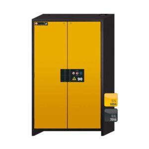 Safety Storage Cabinet Q-CLASSIC-90 Model Q90.195.120 with 3 x Shelf, 1 Perforated Insert and 1 Bottom Collection Sump