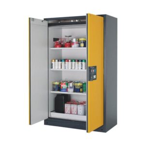 Safety Storage Cabinet Q-CLASSIC-90 Model Q90.195.120 with 3 x Shelf, 1 Perforated Insert and 1 Bottom Collection Sump